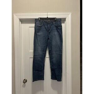 Eddie Bauer Blue Jeans Straight Denim Jeans Men's Size 34x30 Pockets Zipper Fly
